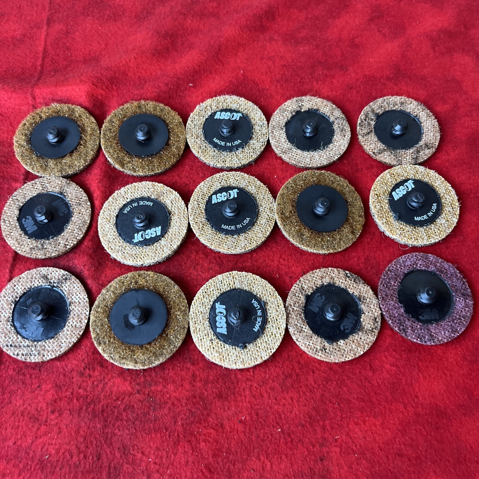 LOT OF 15 ASCOT 2″ SURFACE CONDITIONING ABRASIVE SANDING DISCS (t36)