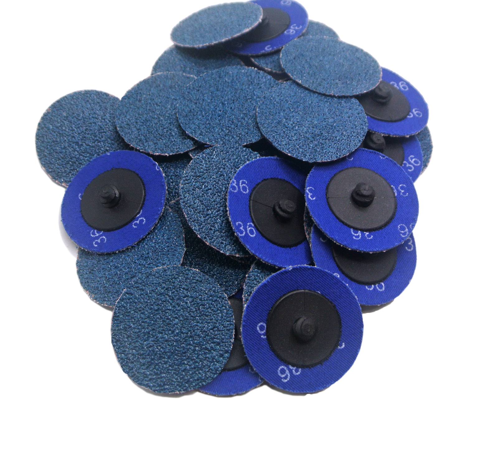 50PCS 2in 36 60 80 120 Grit Zirconia Roll Lock Sanding Grinding Disc Die Grinder