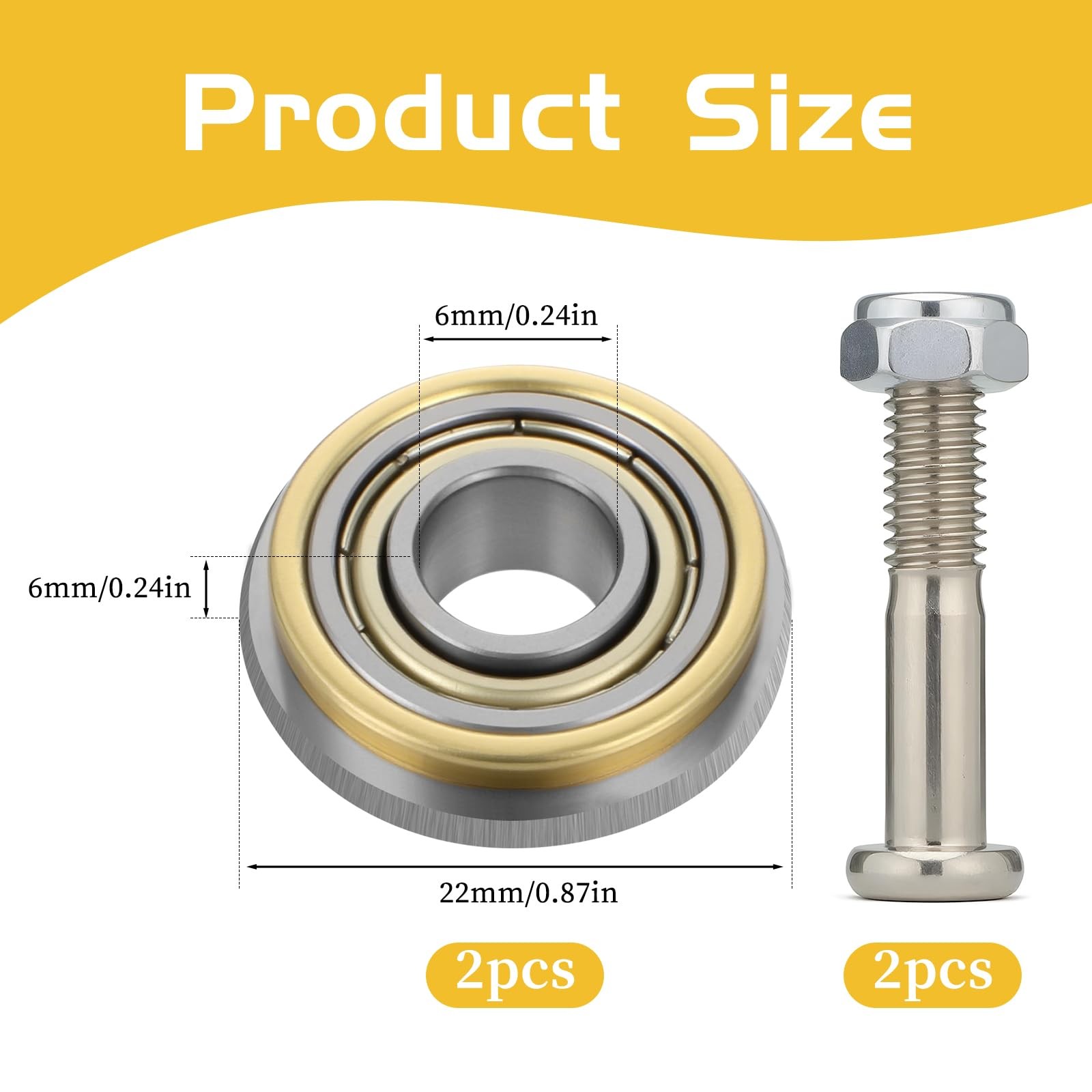 2 Pack Tile Cutting Wheels Tungsten Carbide Bearing Ceramic 22×6×6mm Cutting…