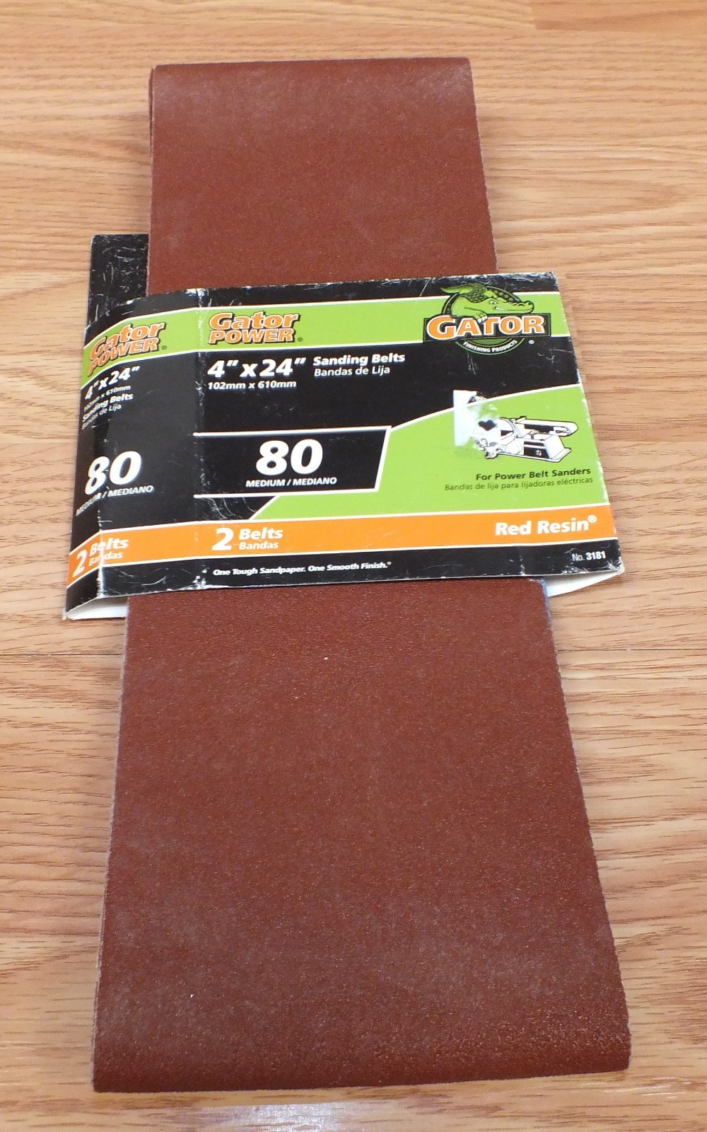 Gator Finishing Products (3181) 80 Medium Grit 4″ x 24″ (inch) Sanding Belts NOS