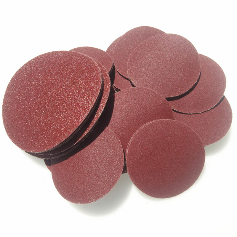 5 Inch 125mm Flocking Red Sand Dry Grinding Sandpaper Disc Hook & Loop 40~2000#