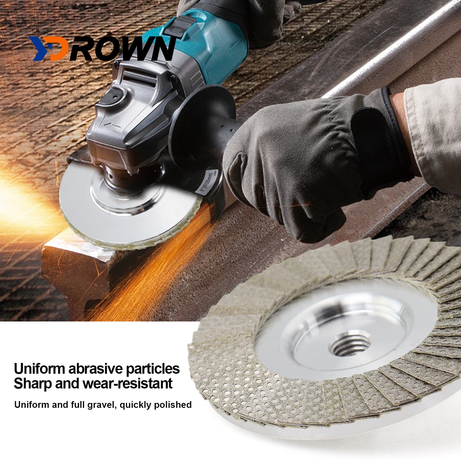 4″Diamond Flap Disc Cup Wheel Coarse with 5/8-11 or M14 Thread for Stone Sanding