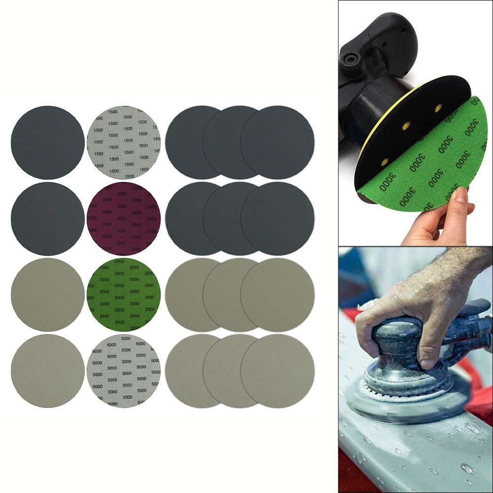 Rough and Fine 6 inch Sanding Discs 1500 2000 3000 5000 Grit Wet Dry Sandpaper