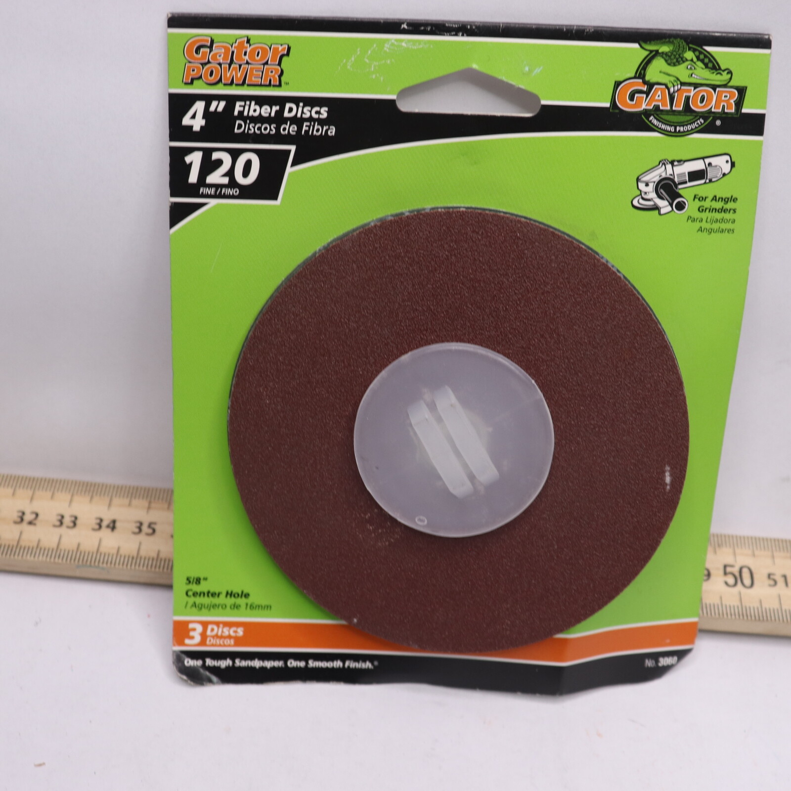 Gator Power Sandpaper Fiber Disc 120 Grit 4″ with 5/8″ Center Hole 3060