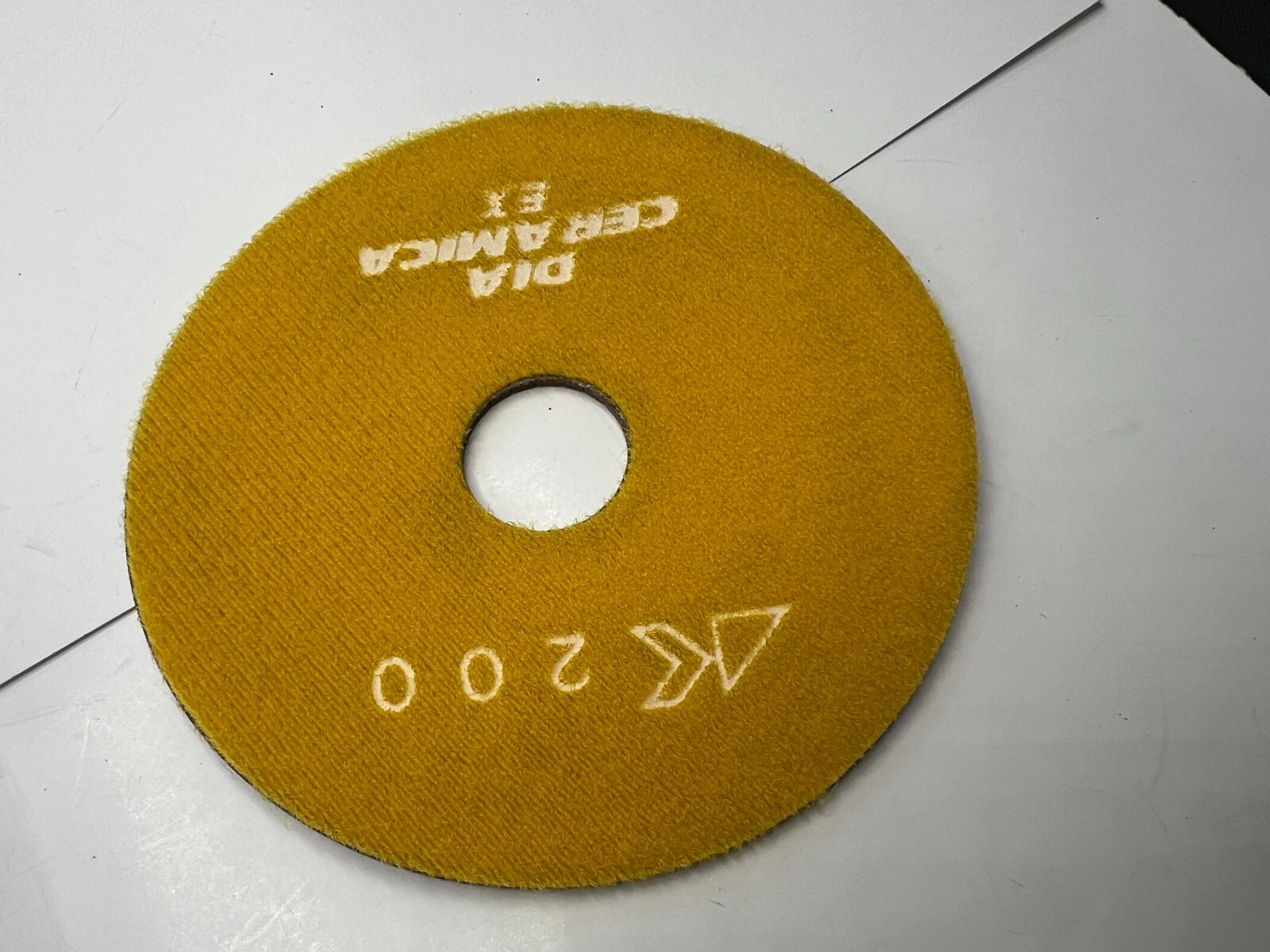 (QTY 2) Ceramica Polishing Pads EX50200R 5″ 200 Grit Yellow