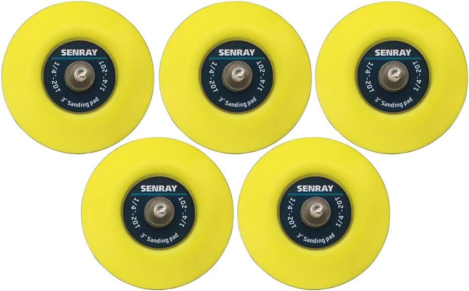 5Pcs 3 Inch Hook and Loop Backing Pads for Dual Action Orbital Sanders 1/4-20