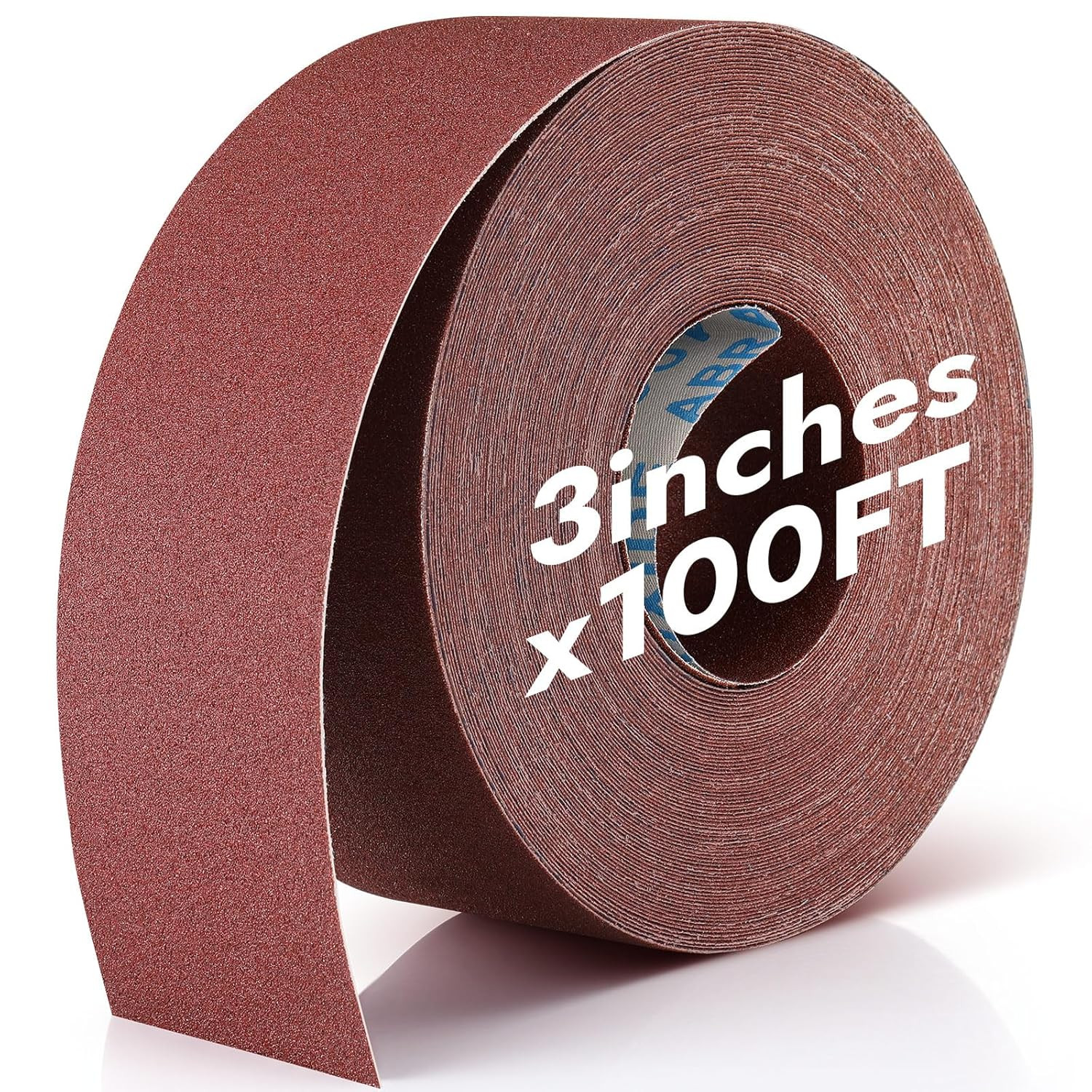 120 Grit Sandpaper Roll 3”x100 ft Long Emery Cloth Sand Paper Roll Aluminum Oxi