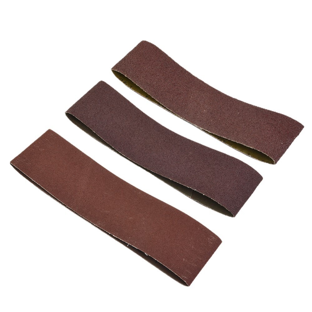 Sanding Belts Alumina Abrasive Sandpaper Sheets 40-120 Grit Tools 76x533mm 3pcs