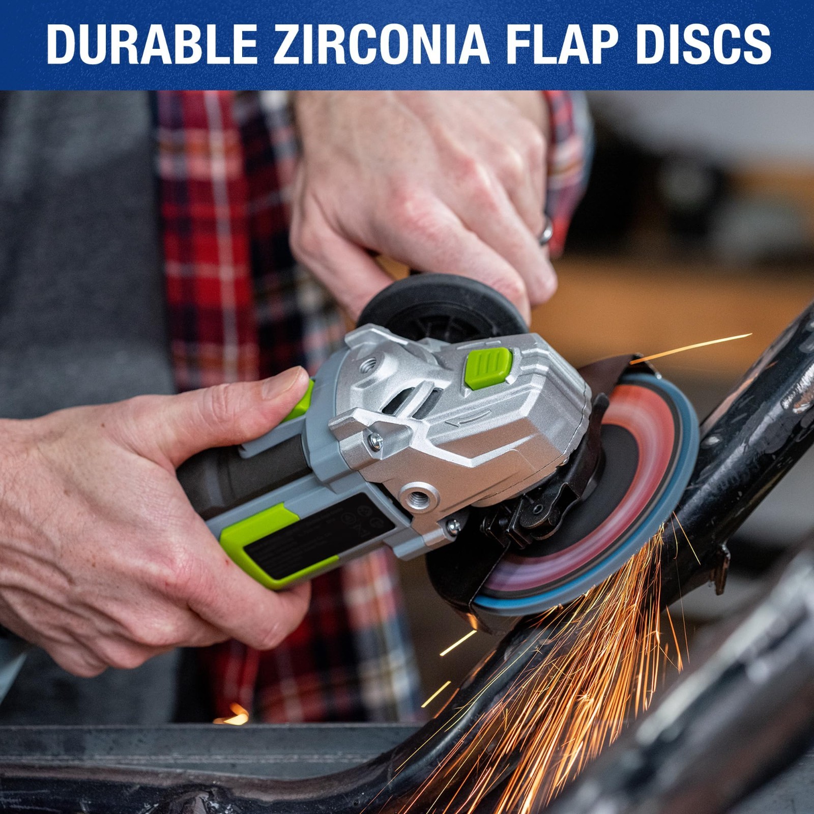10-Pack 4.5″ Flap Discs – T29 Zirconia Abrasive Grinding Wheels, 80 Grit, 7/8″ A
