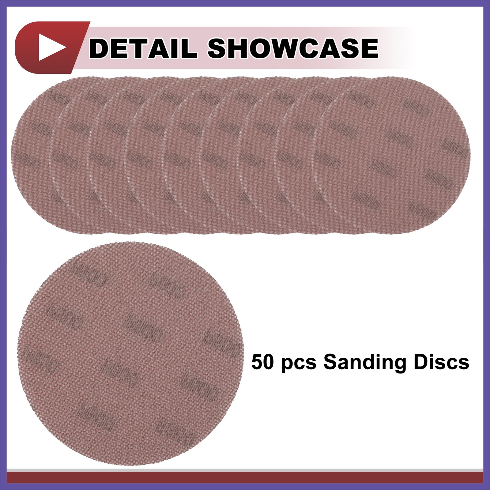 50Pcs Car Wood Sanding Discs Smoothing 6″ 600 Grit Aluminum Oxide