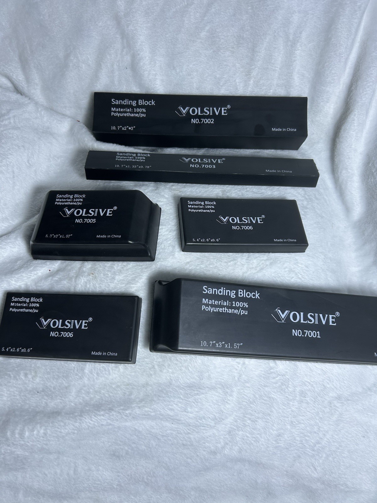 VOLSIVE 6pcs Hand Sanding Block Set for Auto Paint Body Work Grinding Polishing