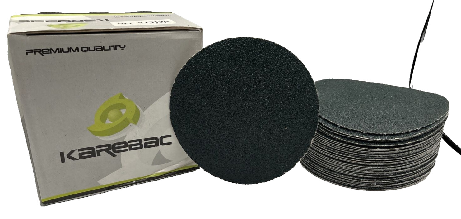 Karebac Hook and Loop 6 inch Sanding Discs 40 grit (50 pieces)