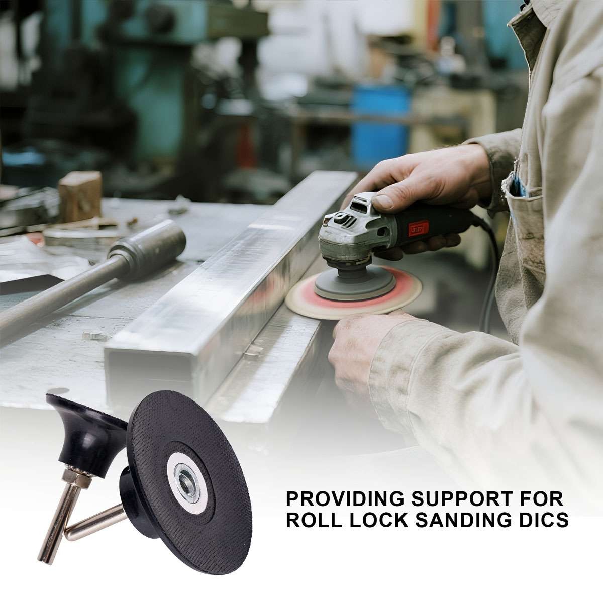 2PCS 2in 3in Sanding Disc Holder Mandrel 1/4″ Shank Roll Lock Rotary Pad Holder