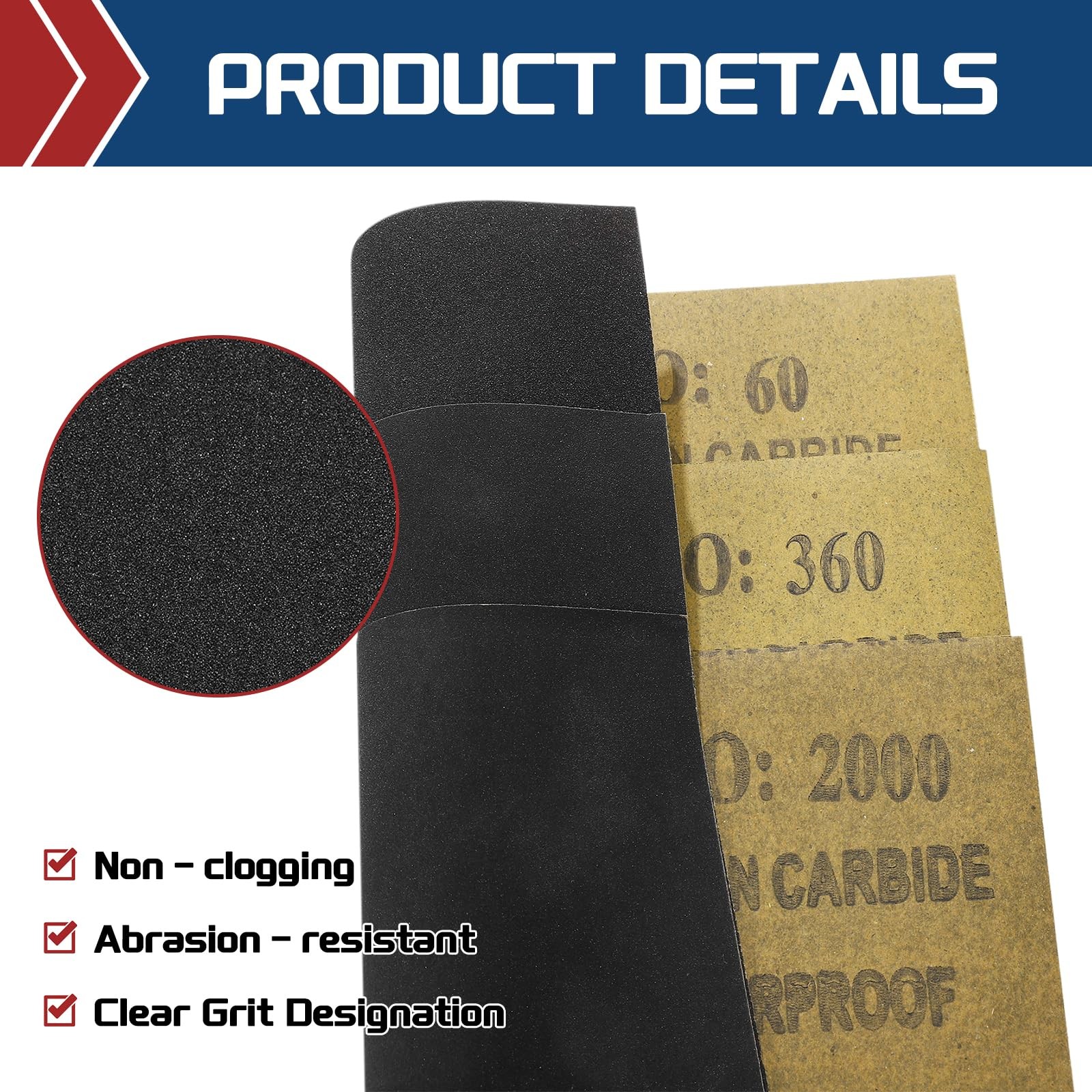 30pcs Sand Papers – [9 x 11 Inch x 240 Grits] Sandpaper Sheets for Metal Auto…