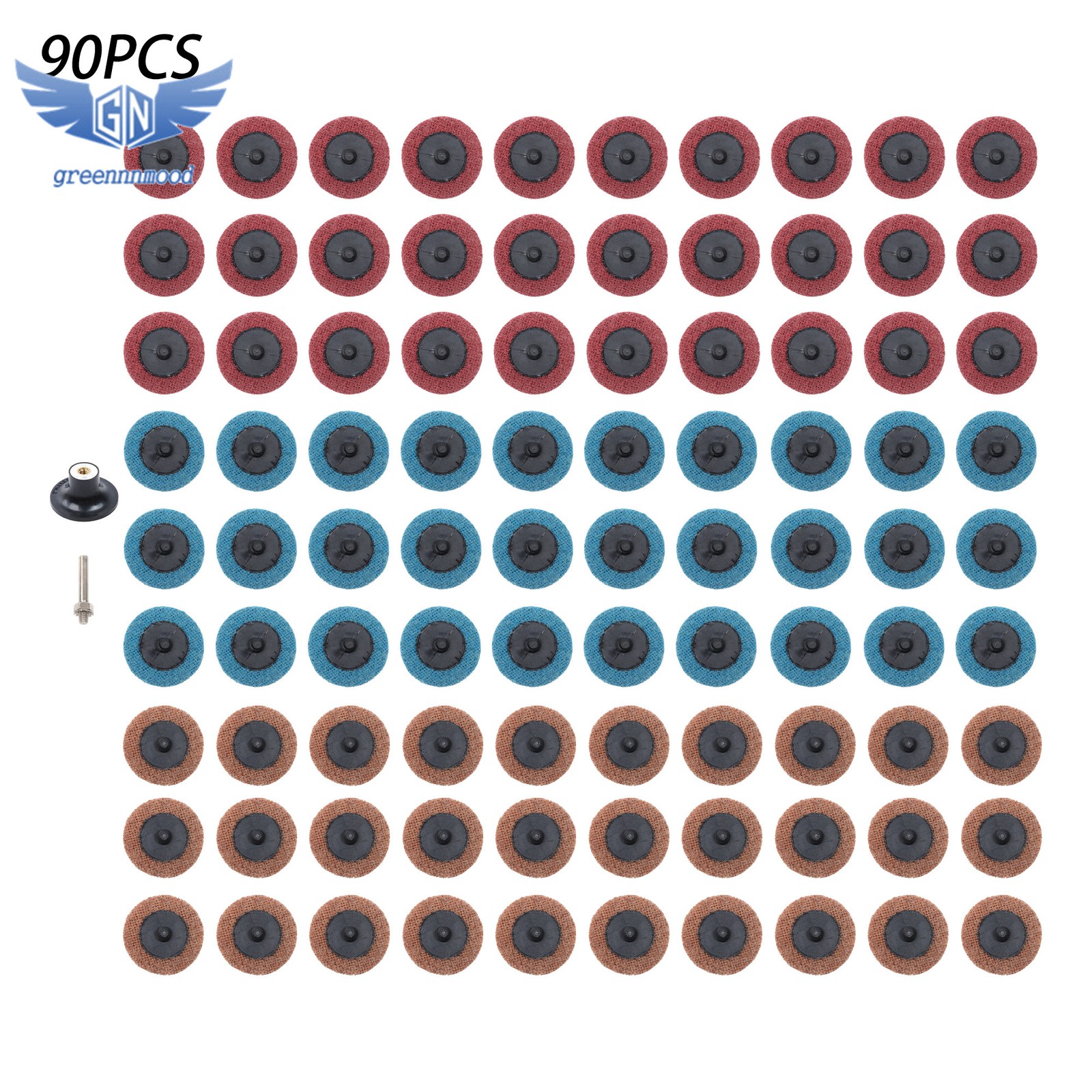 90PCS 2″ Quick Change Sanding Discs, Surface Conditioning, 1/4″ Roll Lock Holder