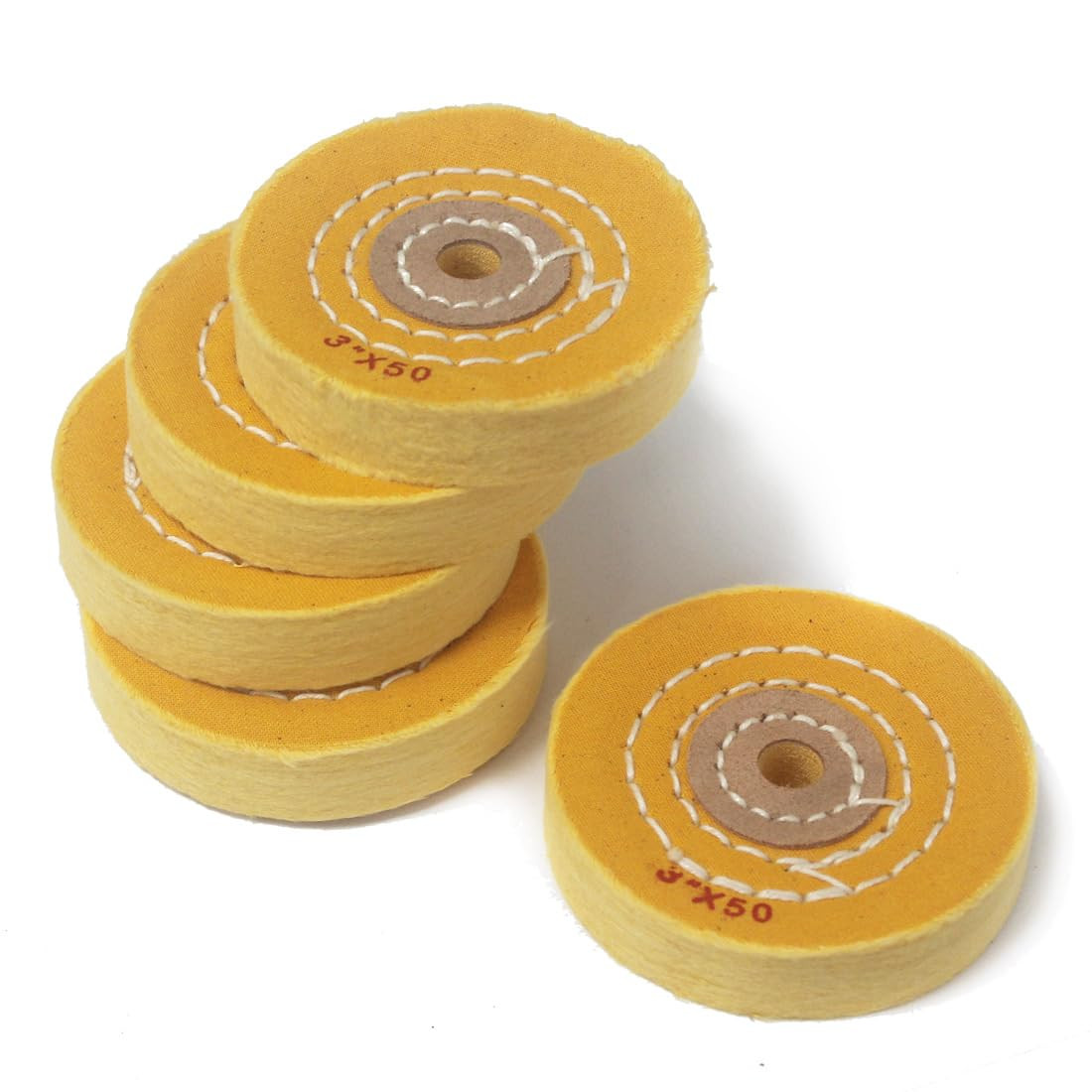 5 Pcs 3” Cotton Buffing Polishing Wheel | 3/8” Arbor Jewelry Polishing Kits Co