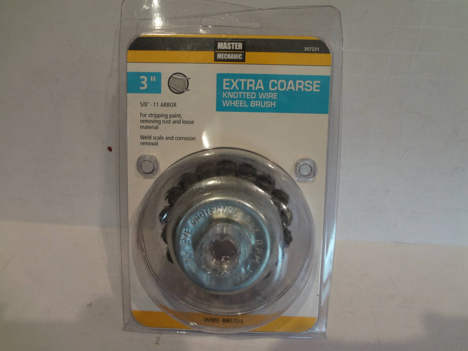 Master Mechanic 3″ EXTRA COARSE Knotted Wire Wheel Brush #307231
