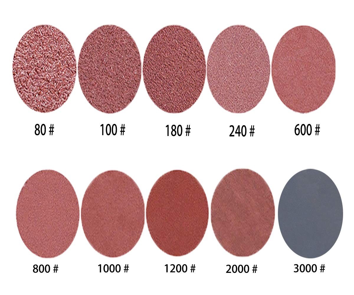 100 Pieces 2 Inch Sanding Discs, 80-3000 Grit Sandpaper with 1/4″ Shank Backi…