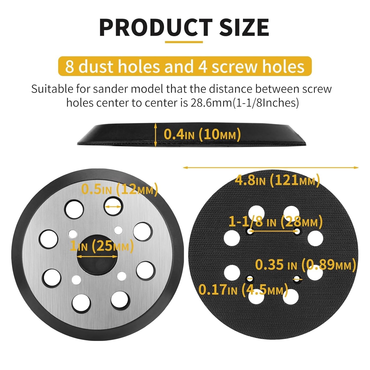 High-Temperature Resistant 5-Inch Aluminum Oxide Sander Pad for Ridgid Sanding