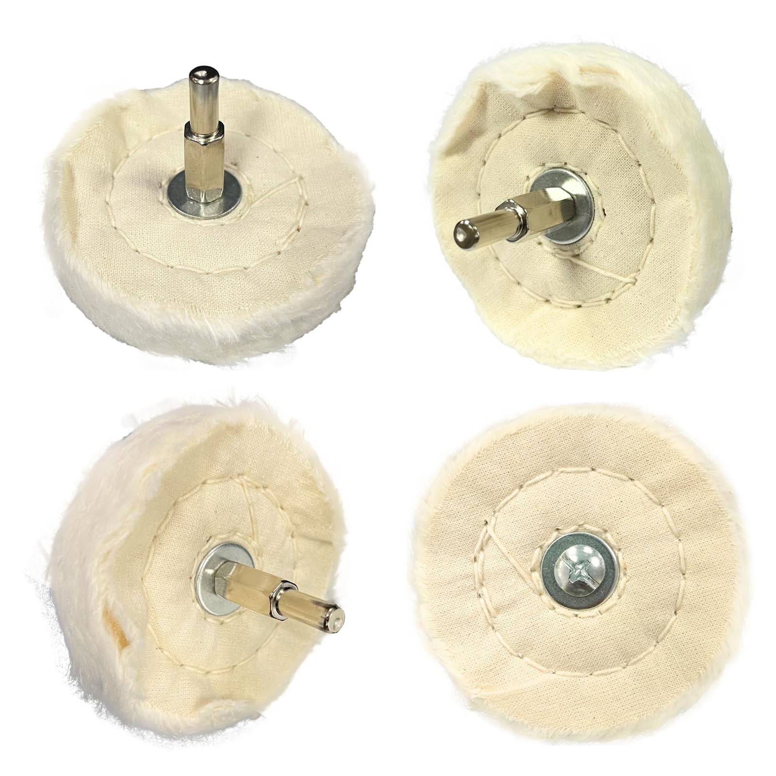 3 Inch Buffing Wheel for Drill, Buffing Pad Cotton Polishing Wheel with 1/4″ …