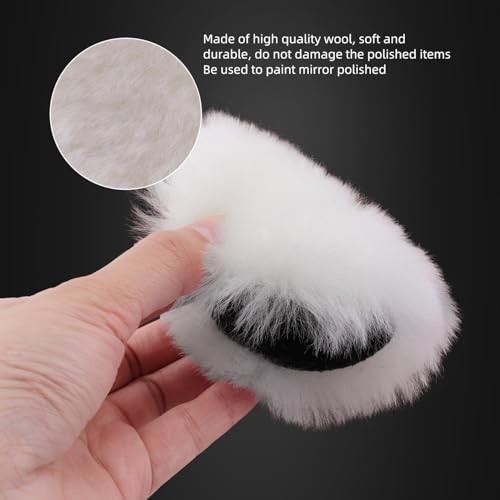 Wool Buffing Polishing Pad, 3 Inch (75mm) Lambwool Wool Buffing 80mm Sets