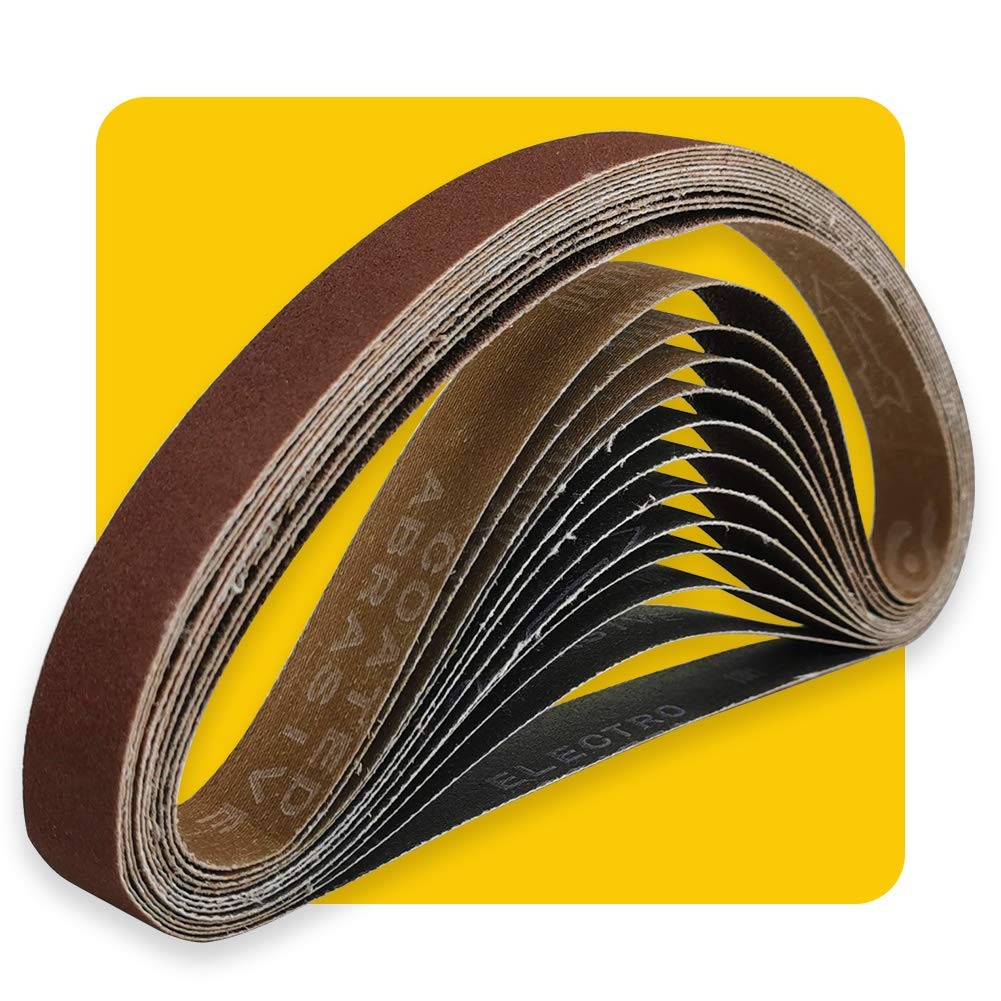 1×30 1 x 30 inch Sanding Belt Pack 1-Inch x 30-Inch,12 Pcs(4 Each of 80 120 15