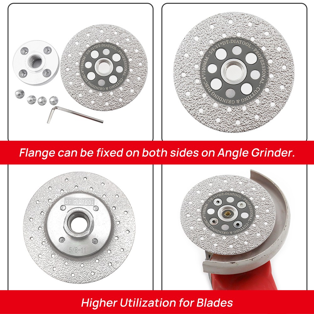 1pc 4.5″/115mm Double Sided Vacuum Brazed Diamond Cutting & Grinding Disc 5/8-11