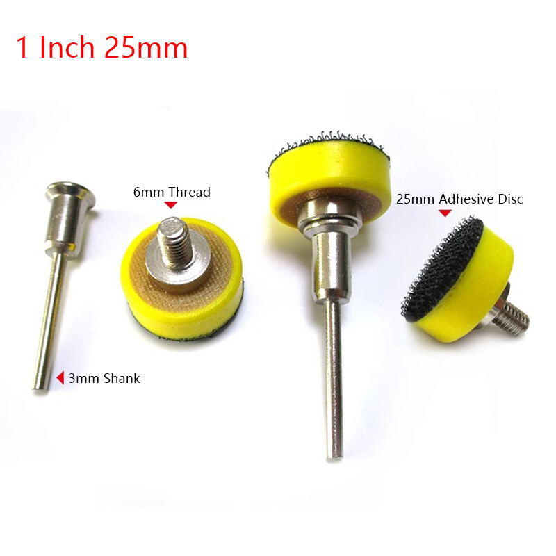 1″ 25mm Hook And Loop Sanding Polishing Backing Pad 3mm Shank For Sanding Disc