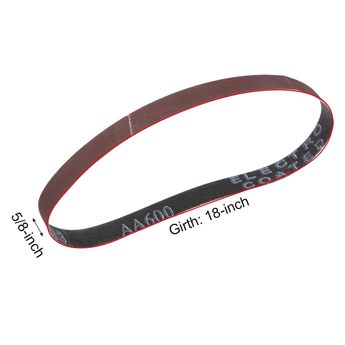 1/2-inch x 18-inch(15mm x 452mm) Sanding Belt 600 Grit Aluminum Oxide 12pcs