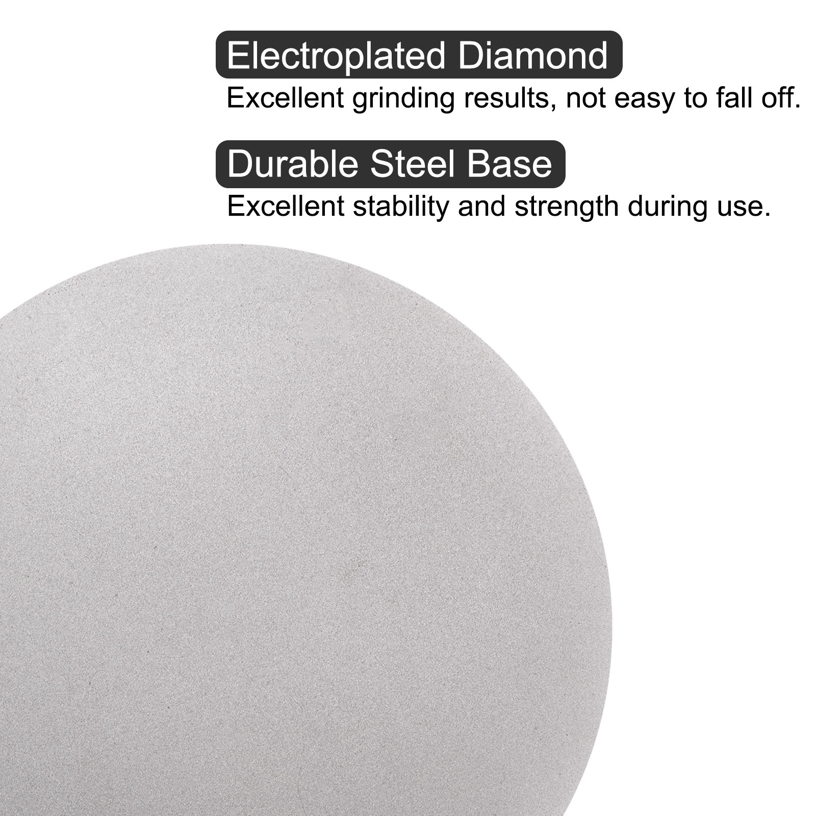 Diamond Sanding Grinding Disc 8″ Grit 320 No Center Hole Flat Lap Wheel Disk