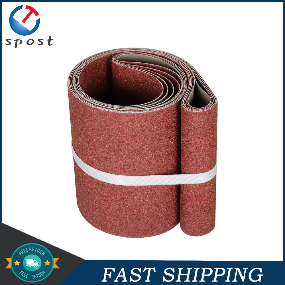 5PCS Sanding Belts 6×48 in 80 Grit Belt Sander Sandpaper aluminum oxide USA