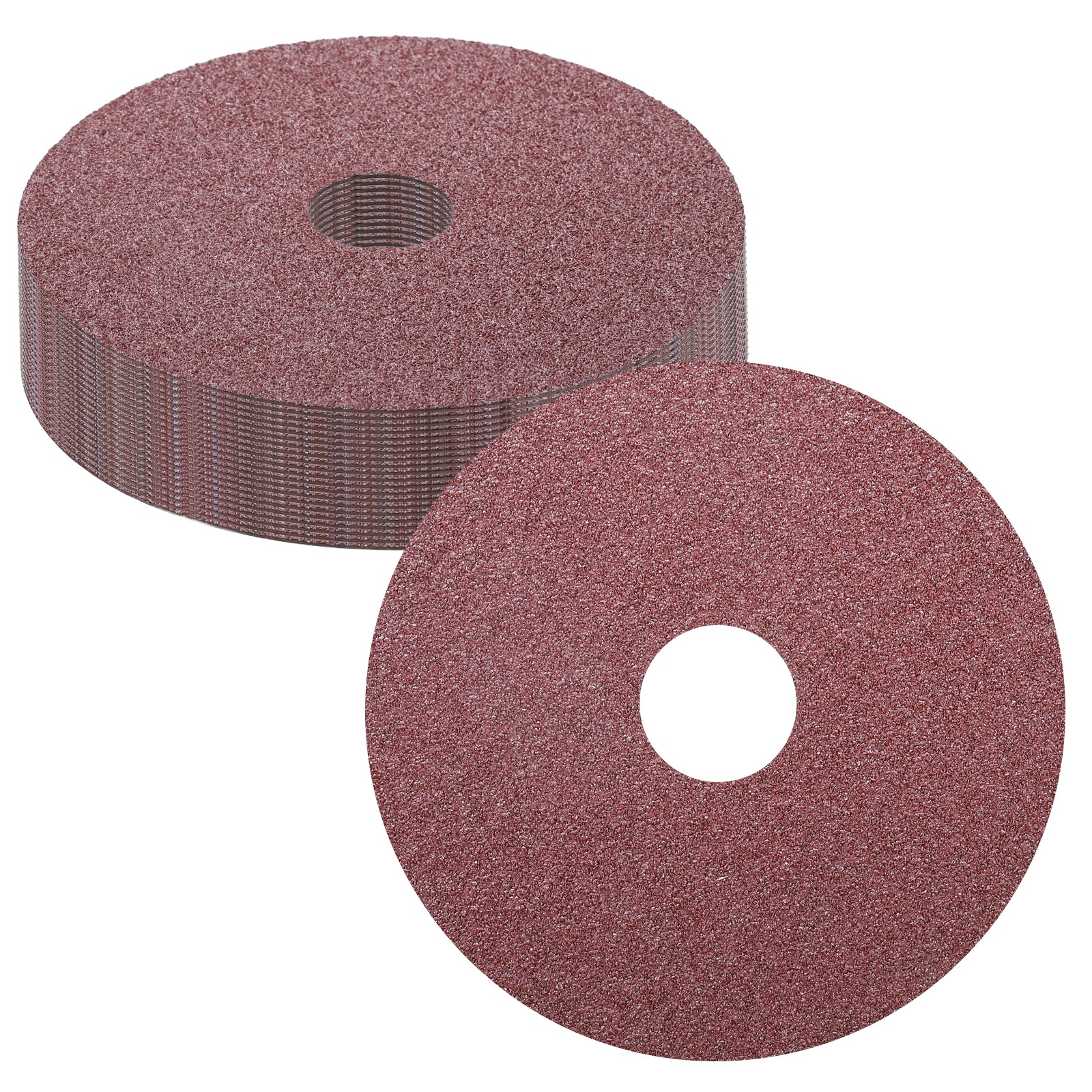 25 Pcs Ceramic Aluminum Oxide Discs – [4.5″ x 7/8″ Arbor Hole, 80 Grits], Red