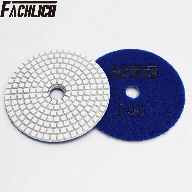 6pcs set 4in Wet Diamond Polishing Pad Sanding Disc Polishing Marble Granite