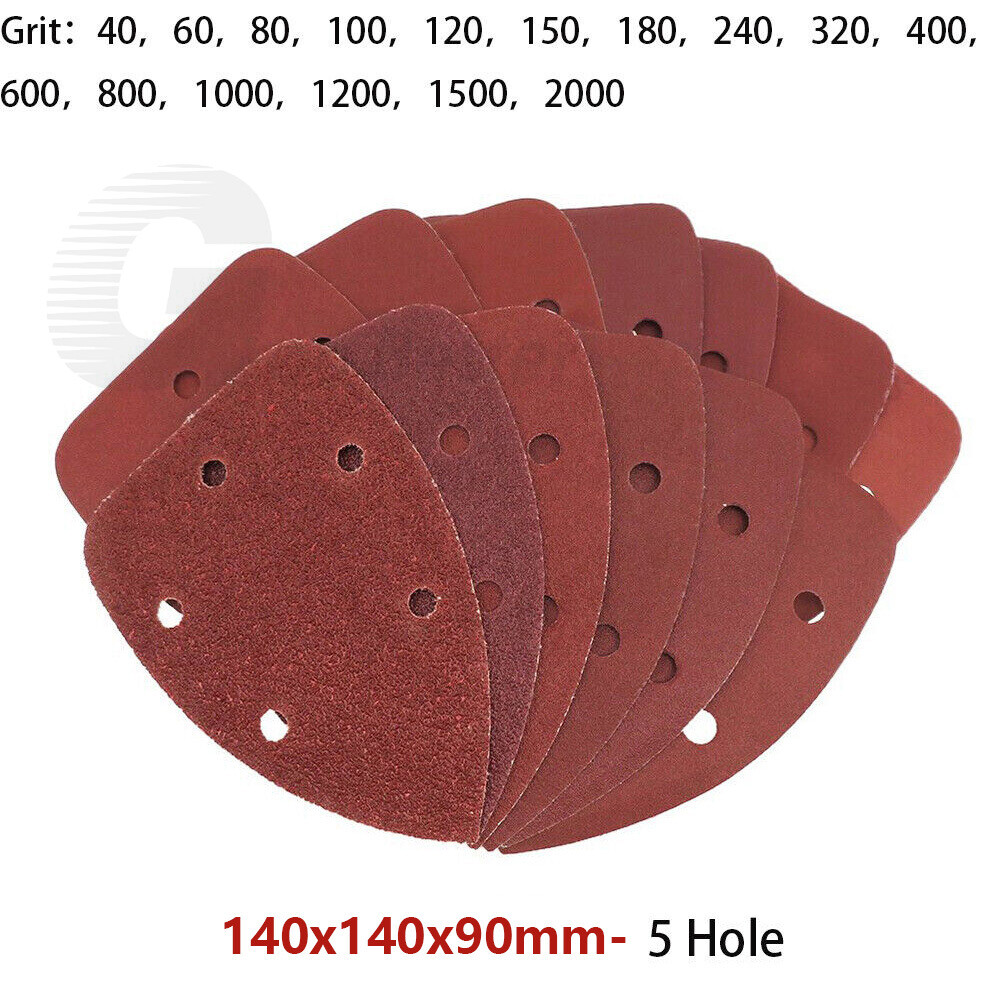 Mouse Sander Sanding Sheets Pads fit Black & Decker 40-2000 Grit 140mm Sandpaper