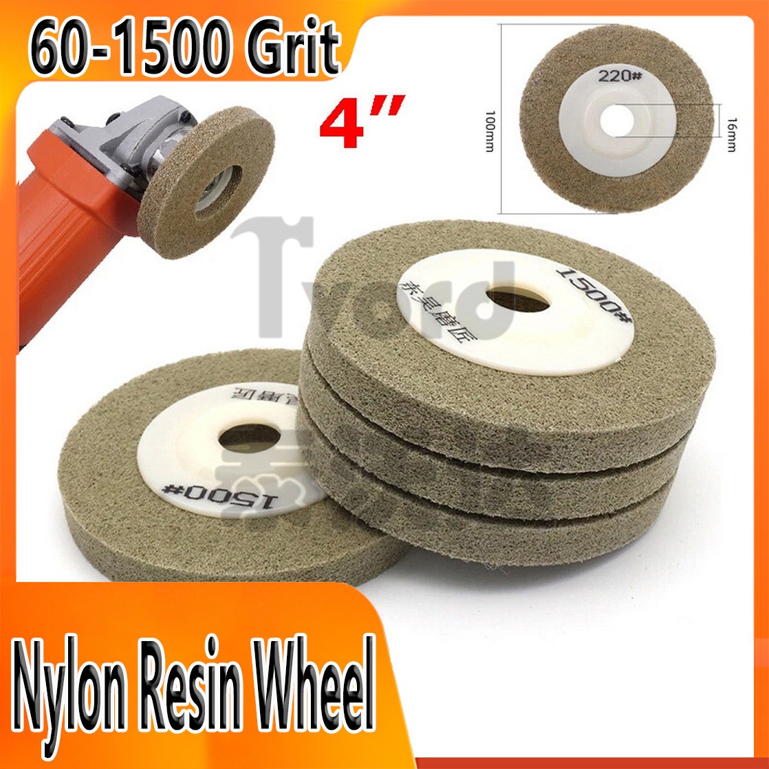 4″ 100mm Nylon Resin Wheel Abrasive Polishing Buffing Disc Pad Angle Grinder