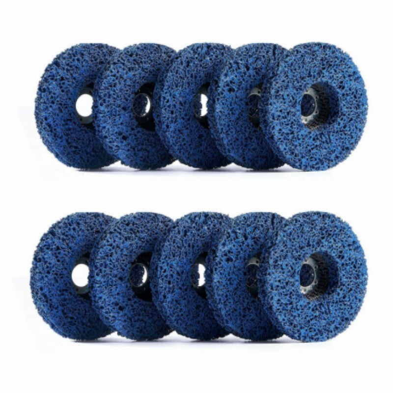 10pc 125mm medium grit POLY STRIP DISC WHEEL PAINT RUST REMOVAL CLEAN AND STRIP