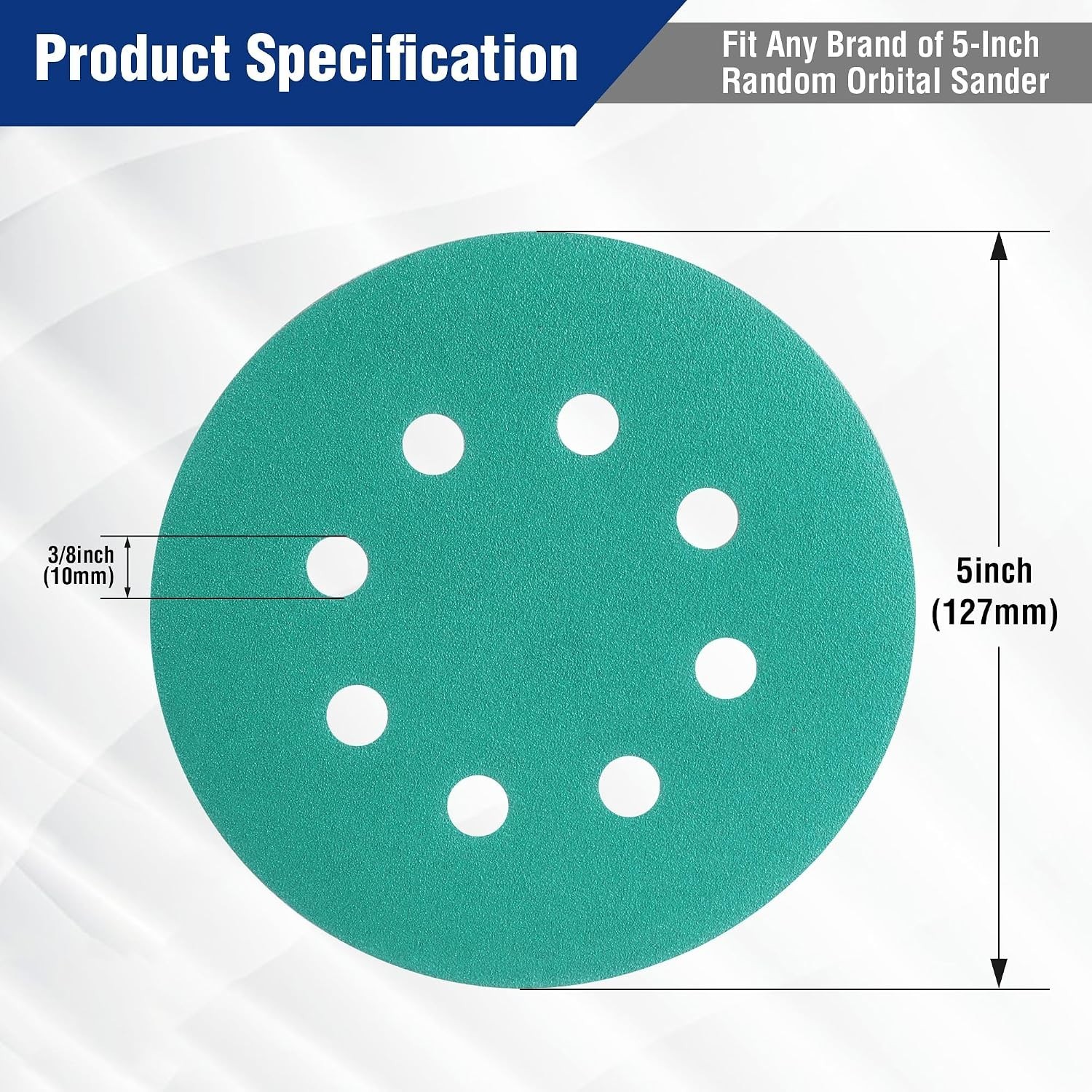 Versatile 150-Count 5″ Sanding Discs – Zirconia Pads for Smooth Finishes