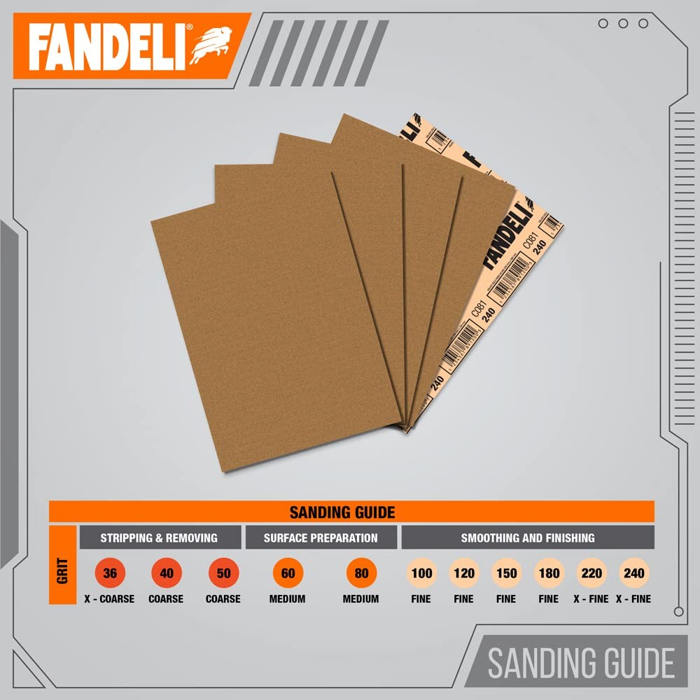 75 PCS MultiPurpose Sandpaper 220 Grit Aluminum Oxide 9×11 Inch Metal Wood
