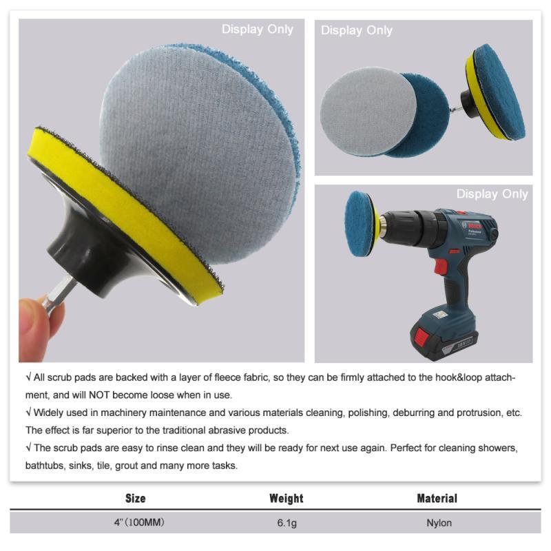2″ 3″ 4″ Scouring Pad Hook & Loop Abrasive Cleaning Pad 240-3000 Grit Polishing