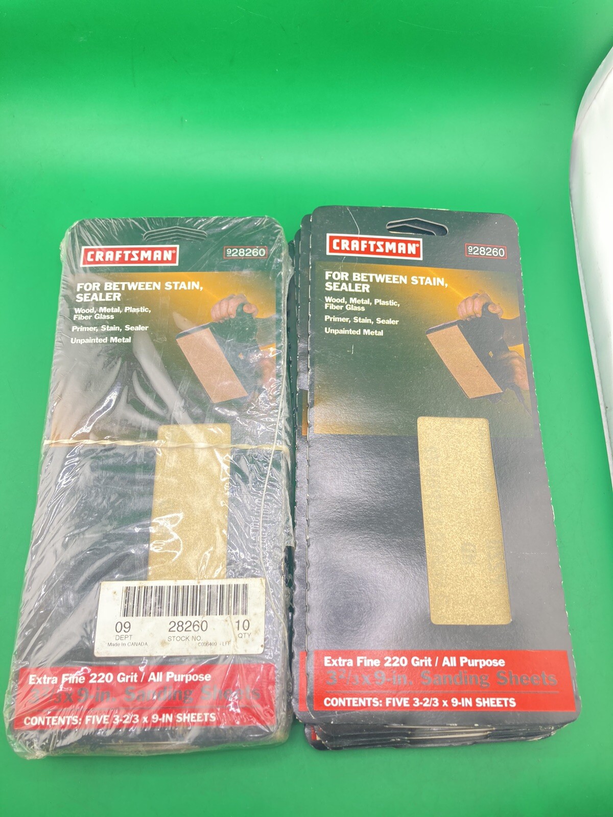 Craftsman 85 Sanding Sheets Extra Fine 220 Grit 3-2/3 X 9” # 28260 Canada (NOS)
