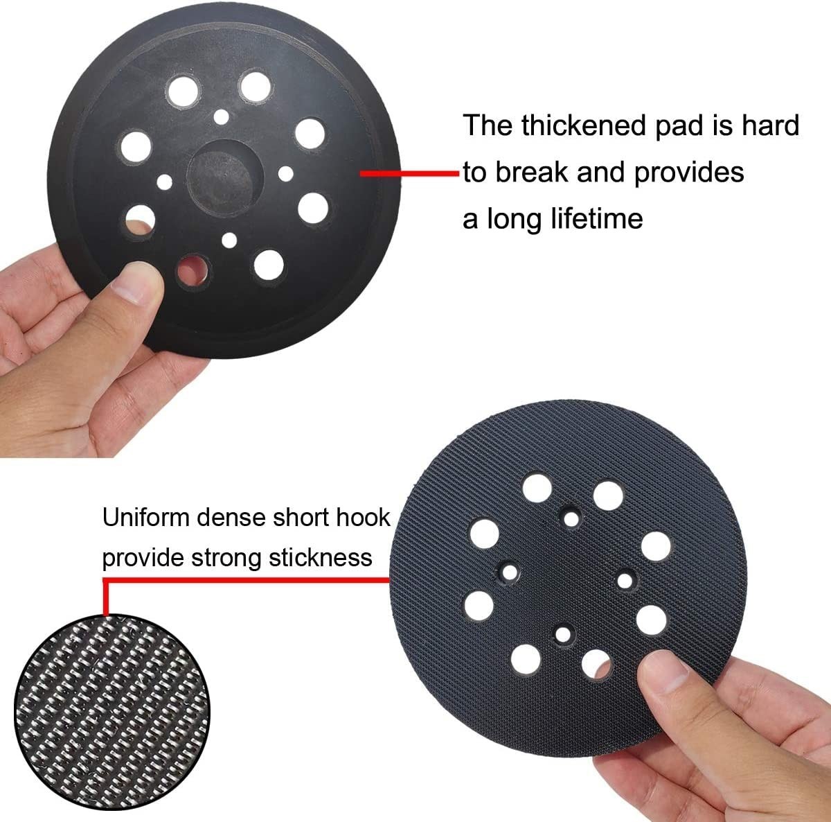 Standard 5″ Hook and Loop Replacement Sander Pad for Milwaukee 2648-20 & 2648-21