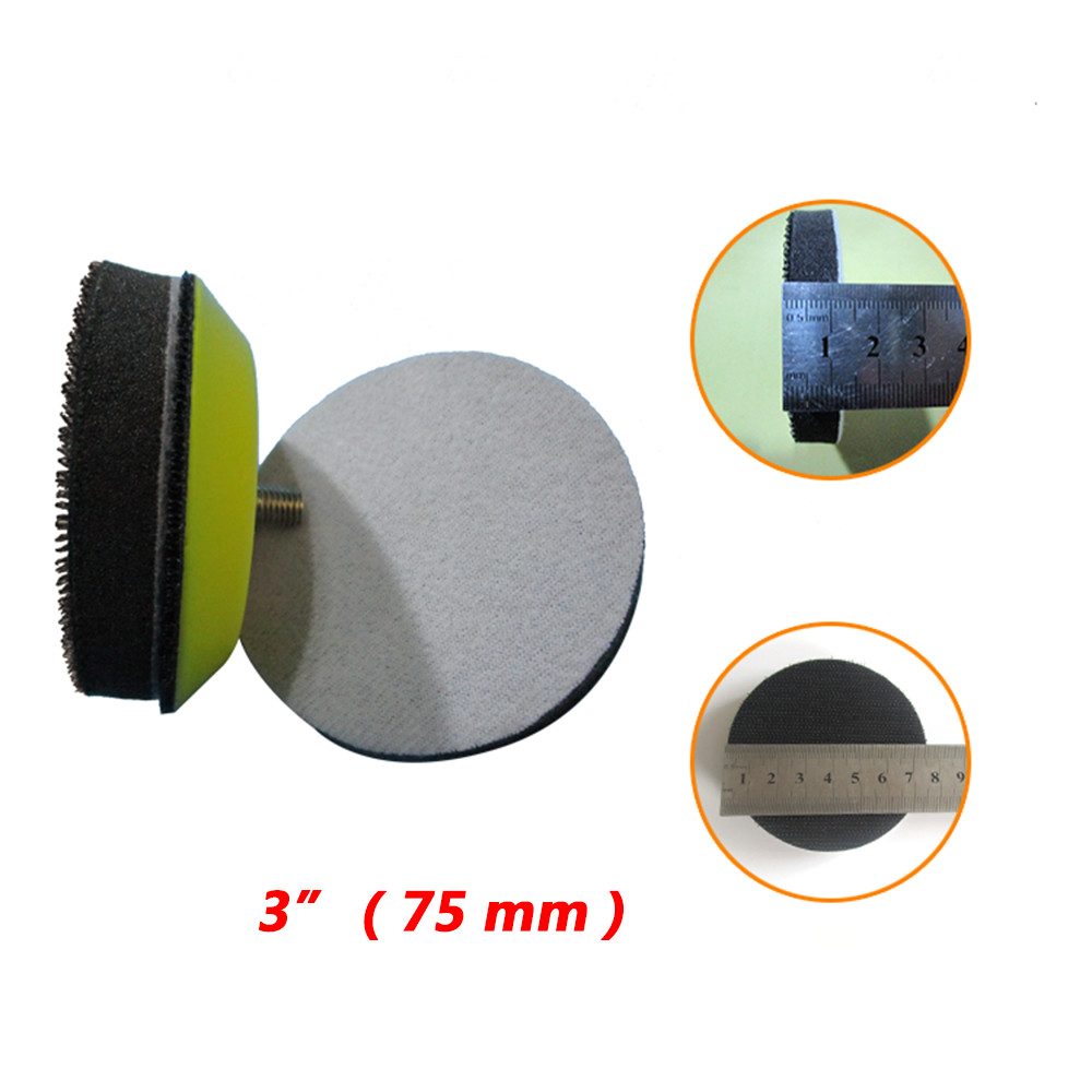 1/2/3/4/5/6 inch Sponge Interface Pad Hook & Loop for Sanding Disc Backing Pads