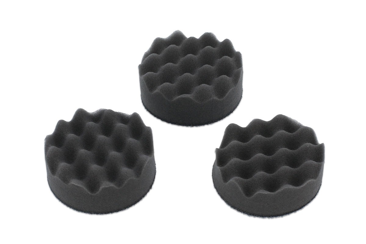 Connect Finishing Corrugated Hook & Loop Black Pad 3pc 78mm x 30mm 32278