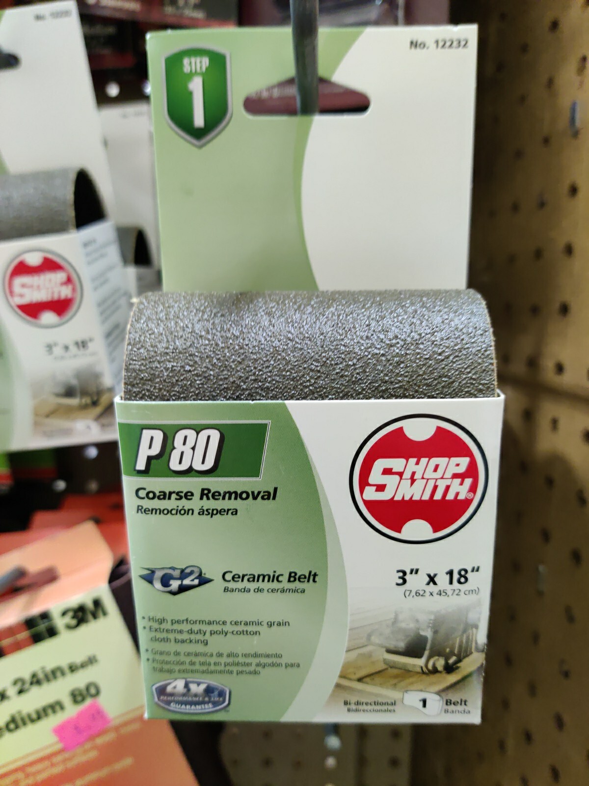 Shopsmith 18 in. L x 3 in. W Ceramic Sanding Belt 80 Grit Medium 12232