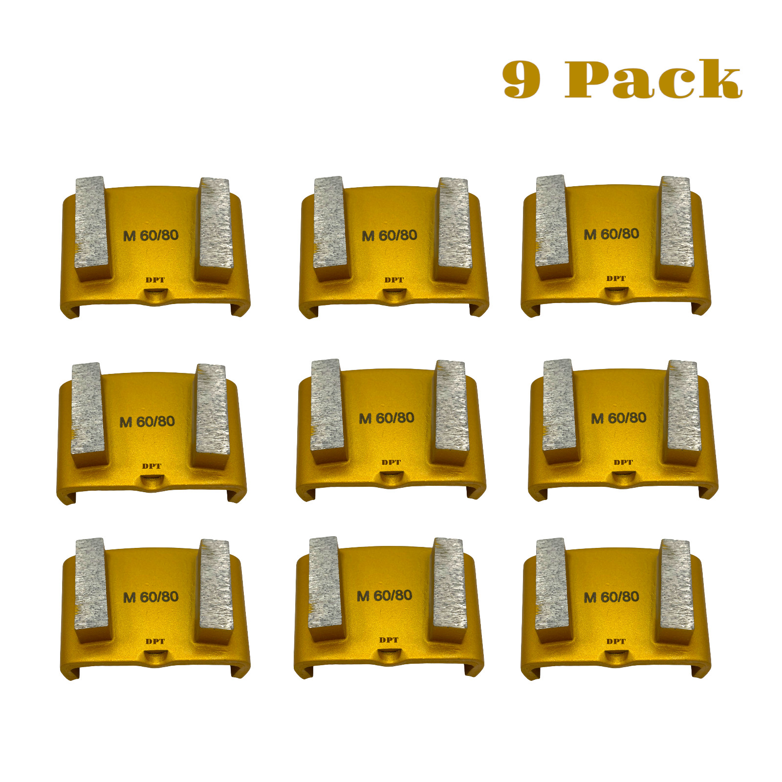 9 Pack Grinding Disc for HTC Greyline Professional Concrete Grinder Medium Bond