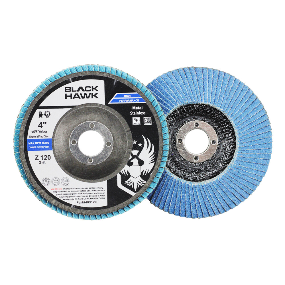 BHA 4″ x 5/8″ Zirconia Flap Discs Grinding Wheels for Angle Grinder – 5 Pack