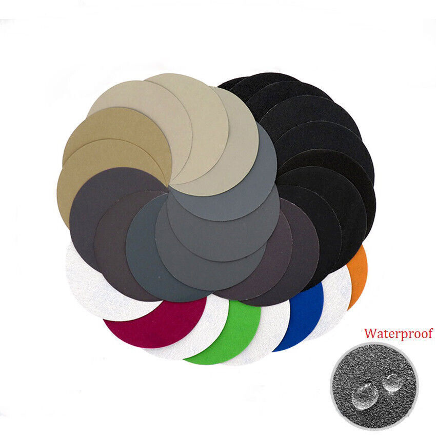 75mm 3″ Wet and Dry Sanding Disc 60-3000 Sandpaper Pads Hook&Loop 10pcs/pack UK