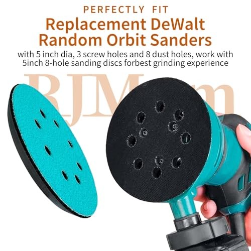 2pk 5″ 8 Hole Hook & Loop Sander Pad Replacement for DeWalt DW420 DW421 D26451