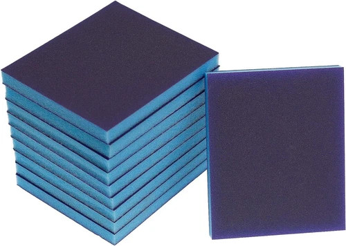 Bokwin 16Pcs Sanding Sponge, 220 Grit Washable Sponge Sand Blocks, Wet and Dry S