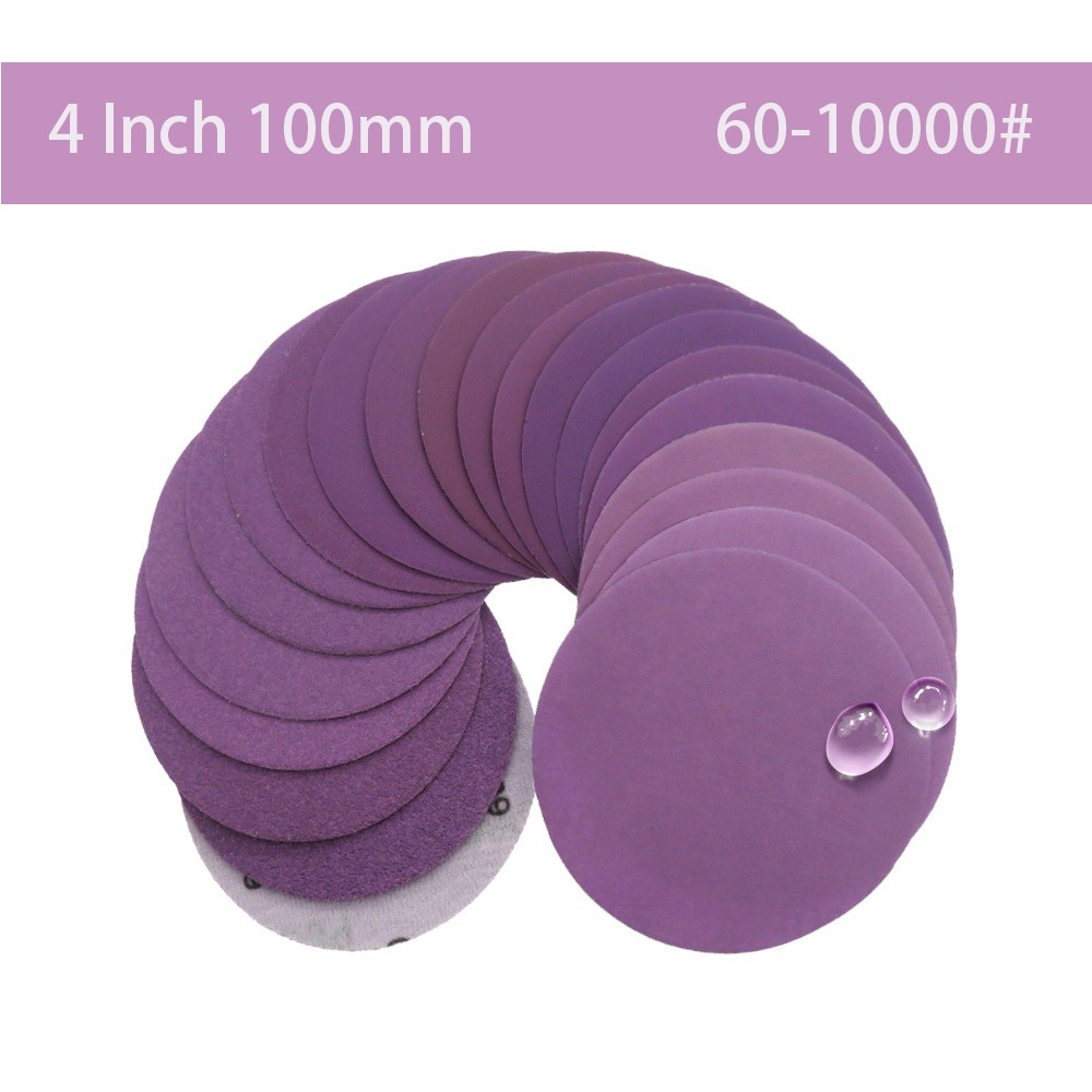 100mm 4Inch Hook Loop Sanding Discs Pads 60-10000 Grit Round Wet & Dry Sandpaper